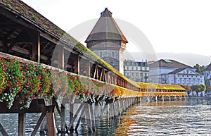 Chapel bridge is a landmark bridge of Lucern Switzerland.