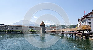 The chapel bridge, Luzern, Switzerland