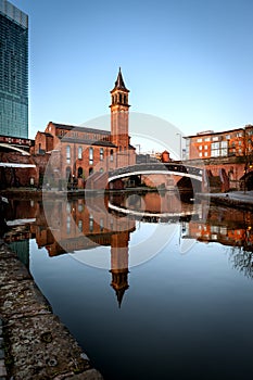 Chapel on Canals of Castlefield Manchester