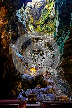 Chapel at chamber one of callao caves, penablanca, cagayan, philippines