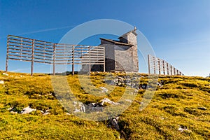Chapel at the Dachstein on the path to the Five Fingers viewing platform