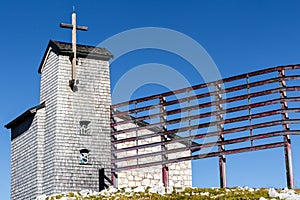 Chapel at the Dachstein on the path to the Five Fingers viewing platform