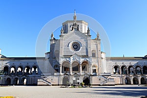 Chapel Famedio at Monumental cemetery (Cimitero Monumentale) in Milan