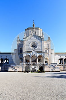 Chapel Famedio at Monumental cemetery (Cimitero Monumentale) in Milan