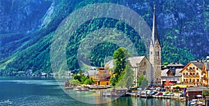 Chapel in Hallstatt old town famous landmark