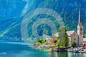 Chapel in Hallstatt old town famous landmark