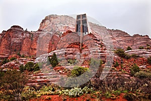 Chapel Holy Cross Red Rock Canyon Rain Sedona