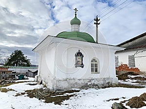 Chapel in honor of the Tikhvin mother of God in Voskresensky Goritsky monastery of  Vologda region