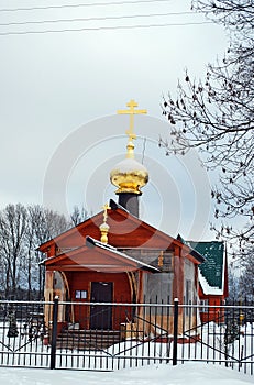 Chapel of the Icon of the Mother of God All Grieving Joy in village of Karmanovo. Smolensk region.