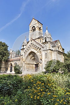 The Chapel of Jak gothic church. Vajdahunyad Castle, Budapest.