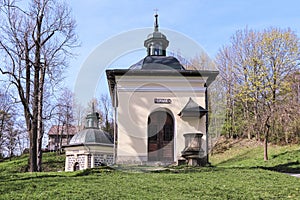 Chapel in Kalwaria Zebrzydowska, architectural and park landscape complex, Poland.