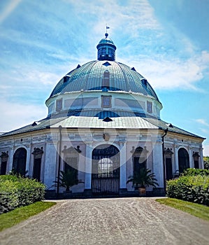 Chapel in Kromeriz garden in the Czech republic