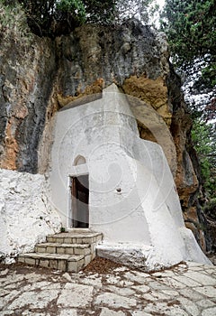 Chapel in Mili gorge at Crete, Greece