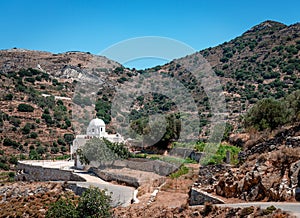 A chapel in mountanous Naxos, Greece