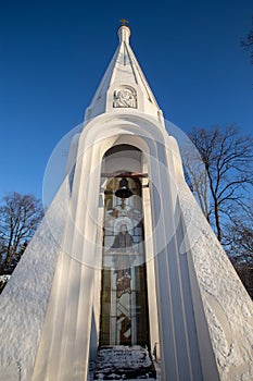 Chapel of Our Lady of Kazan near Spaso-Preobrazhensky monastery in Yaroslavl city, Russia
