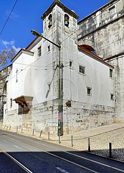 Chapel of Our Lady Of Monserrate built into Amoreiras section of the Aguas Livres Aqueduct, Lisbon, Portugal photo