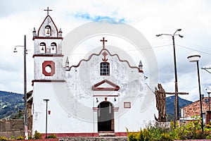 Chapel Our Lady of the Rosary an ancient church of Turmeque city in Colombia photo