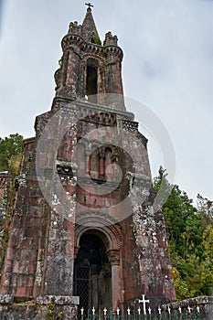 Chapel of Our Lady of Victories near Lake Furnas, Sao Miguel island, Azores,