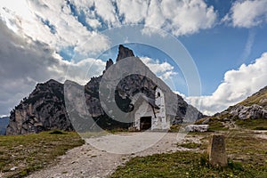 Chapel at Passo Falzarego photo