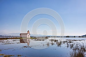 Chapel at Prokopos lake