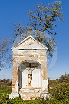 Chapel, roadside chapel with Jesus.