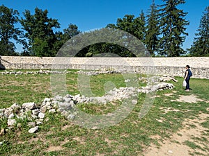 Chapel ruins inside the Rasnov citadel, Romania