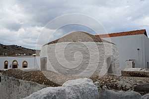 The Chapel of Saint George Pachymachiotis is a chapel and a church in the Greek town of Lindos. Rhodes Island, Dodecanese, Greece