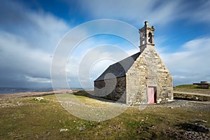 Chapel Saint Michel on the Mont d'ArrÃ©e, Brittany, France