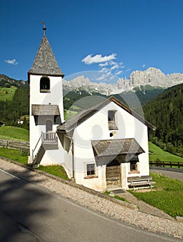 Chapel in saint zyprian, south tyrol