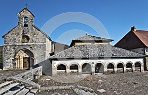 Chapel Santiago and Chapel Sancti Spiritus in Roncevaux village