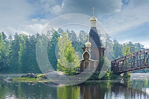 The chapel of St. Andrew on the Vuoksa, Leningradskaya oblast, Russia