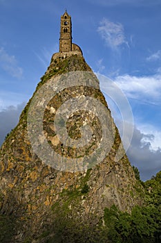 Chapel of St Michel-d Aiguilhe in the city of Le Puy-en-Velay - F