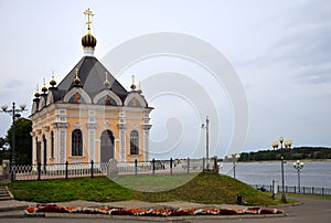 Chapel of St. Nicholas Wonderworker on Volga Embankment, Rybinsk, Yaroslavl region, Russia