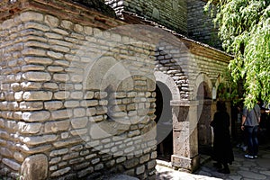 Chapel of St. Zabulon and Sosana and house St. Nino`s spring in monastery of St. Nino at Bodbe. Sighnaghi, Kakheti, Georgia photo