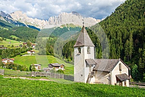 Chapel of St. Zyprian in Italian Dolomites