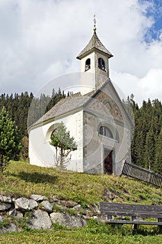 Chapel of Stadlern near Toblach in South Tyrol, Italy photo