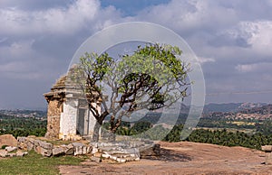 Chapel structure at Moola Virupaksha temple, Hampi, Karnataka, India photo