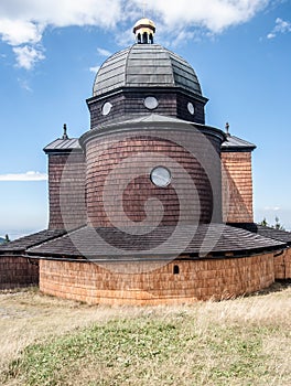 Chapel of sv. Cyril a Metodej on Radhost hill in Moravskoslezske Beskydy mountains in Czech republic