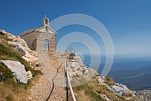 The chapel of sv. Jure in Biokovo nature park, Dalmatia, Croatia