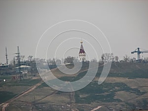 Chapel on top of a hill, near Krasnoyarsk.