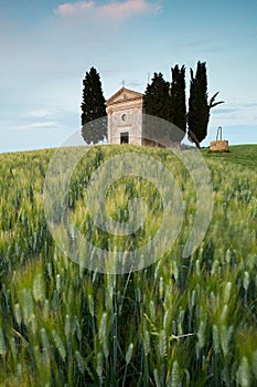 Chapel in Tuscan hills