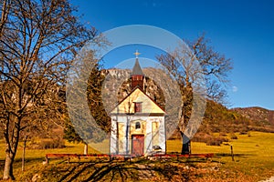 Chapel under the Podskalsky Rohac hill in Strazov Mountains Prot