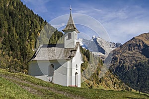 Chapel in valley Vals
