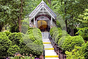 Chapel in woods photo