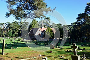 Chapel at Wymondham Cemetery, Norfolk, England