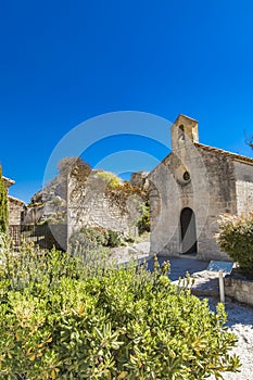 Chapelle Saint Blaise, an old church in Les Baux de Provence, France