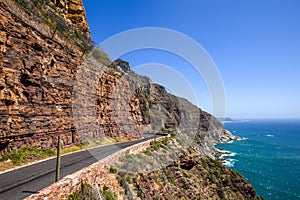 Chapman`s Peak Drive near Cape Town on Cape Peninsula - Western Cape, South Africa.