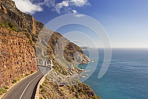 Chapman`s Peak Drive near Cape Town in South Africa