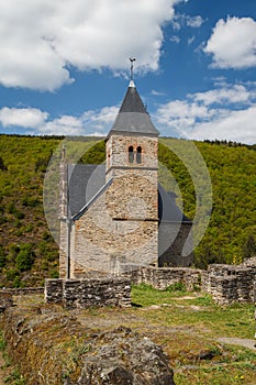 Chappel in the ruins of the medieval castle in Esch-sur-Sure