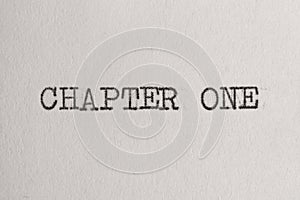 Chapter one